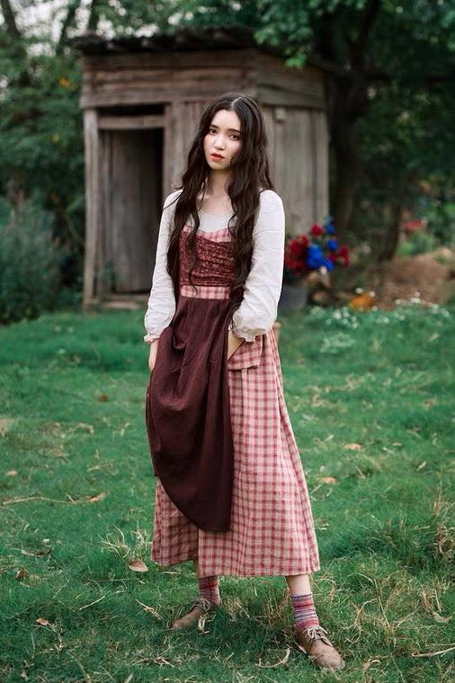 Autumn Cotton Cottagecore Dress