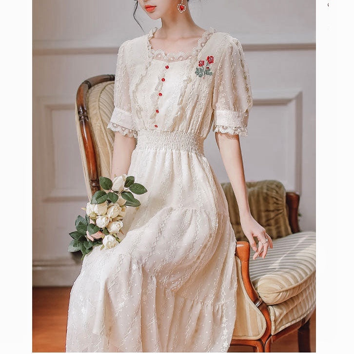 Rose Vintage style Cottagecore Dress