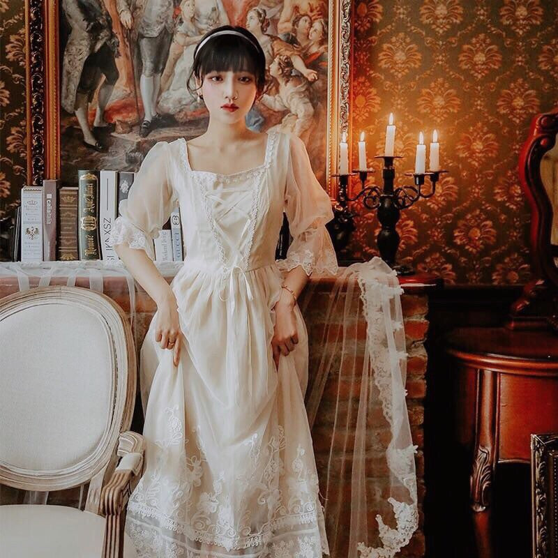 Aesthetic Princess cottagecore Dress