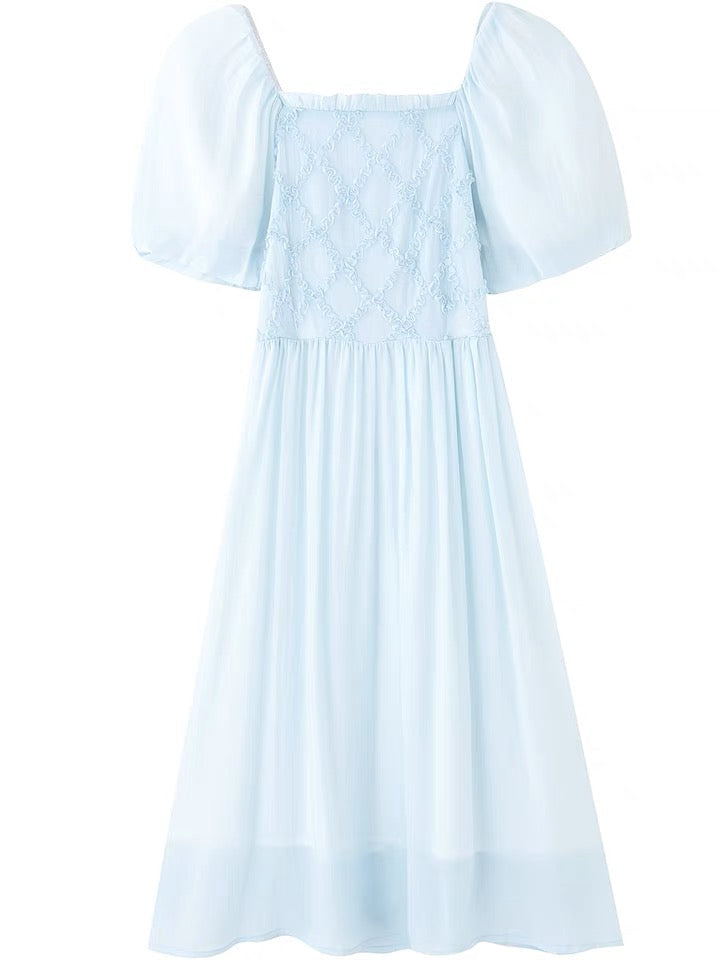 Soft Girl blue Cottagecore Dress