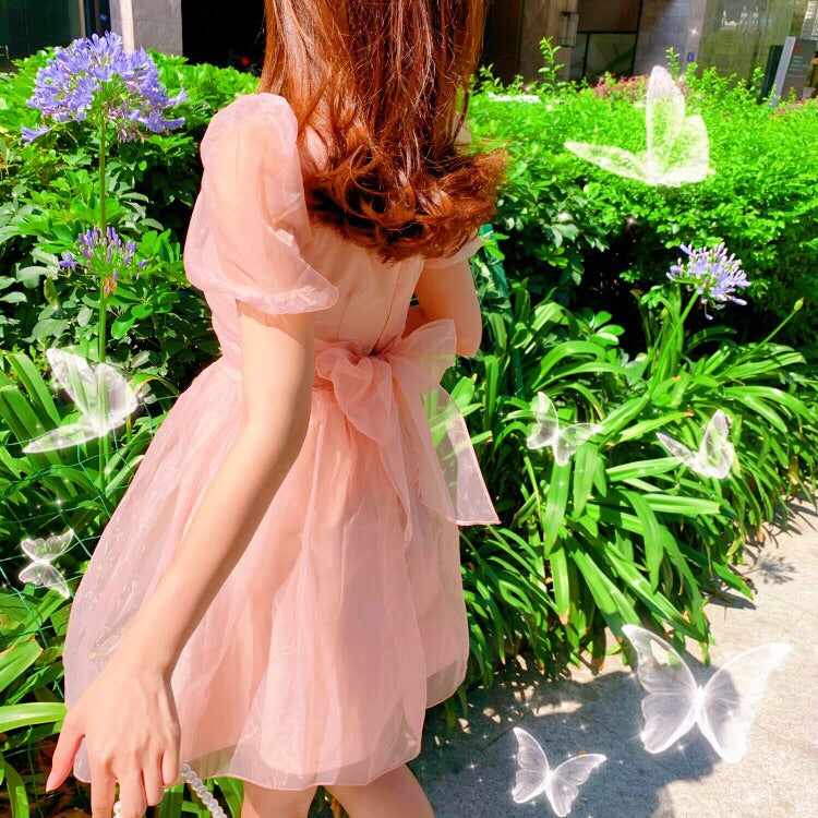 Venus Peach Cottagecore Fairy Dress