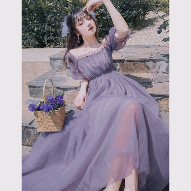Romantic Spring cottagecore Dress
