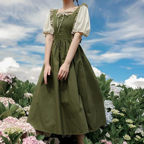 The Green Cottagecore Dress