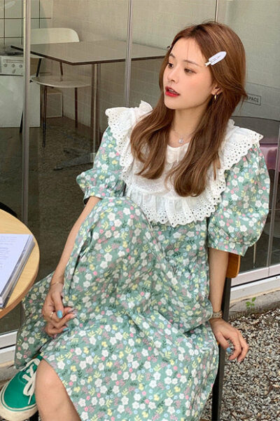 Floral Oversized Cottagecore Dress