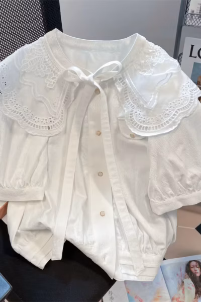Lace Vintage-Academia Shirt