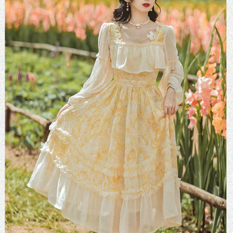 Butterfly Sunflight Fairy Cottagecore Dress