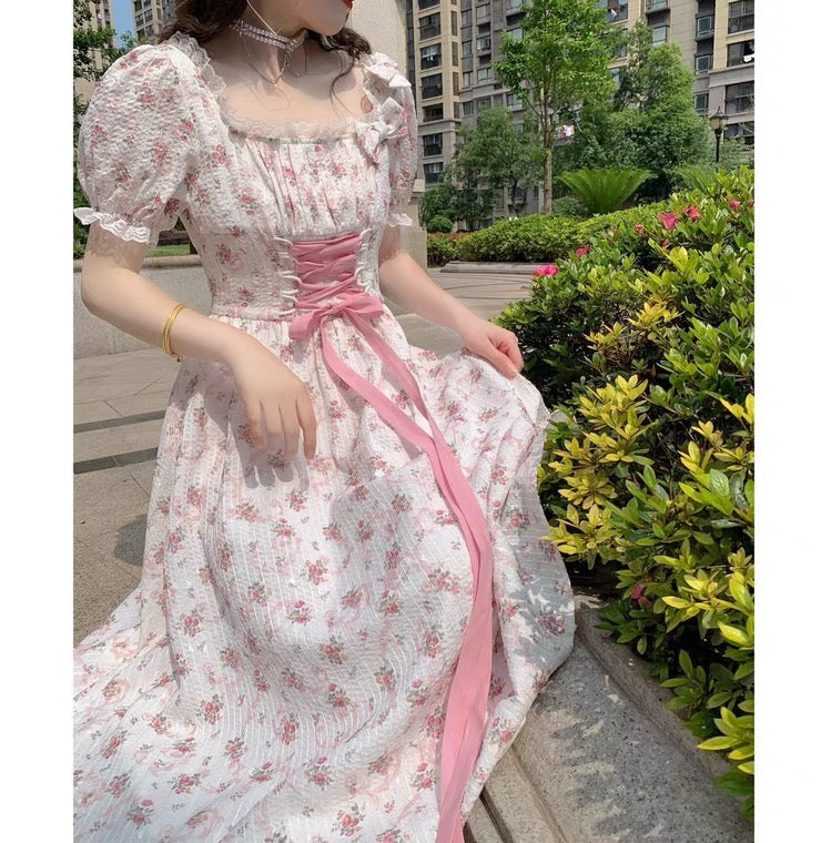 Floral Kawaii Princess Cottagecore Dress