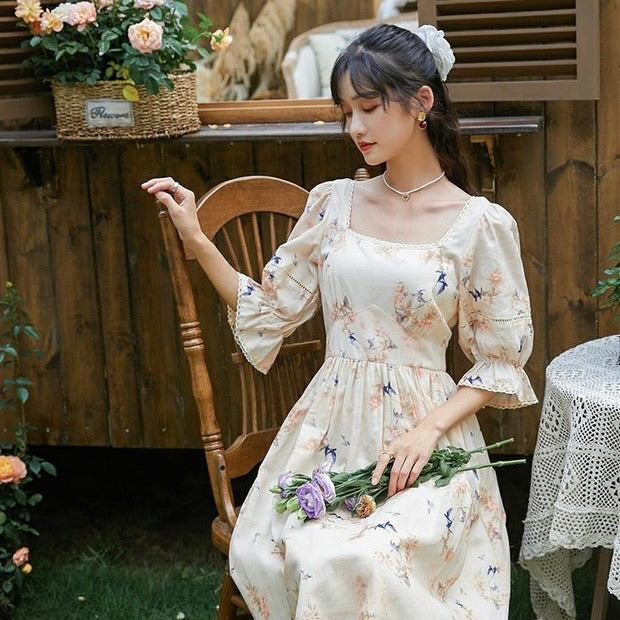 Romantic Vintage-style cottagecore Dress