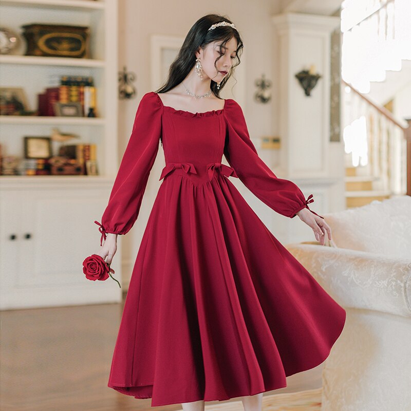 cottagecore prom red dress | Cottagecore Dress