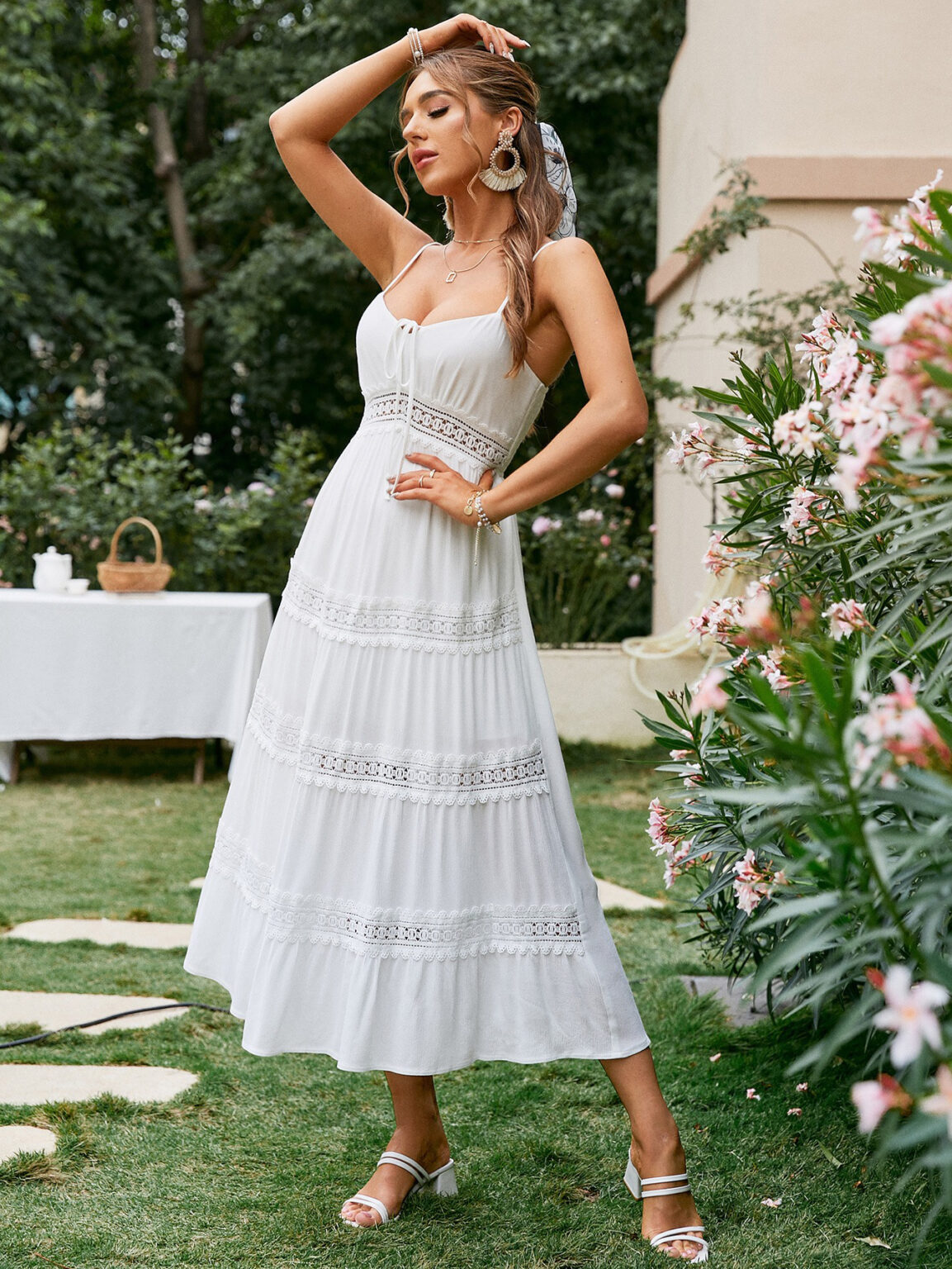 Long white cottagecore dress | Cottagecore Dress