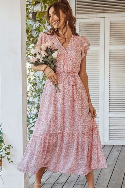 Pink cottagecore dress