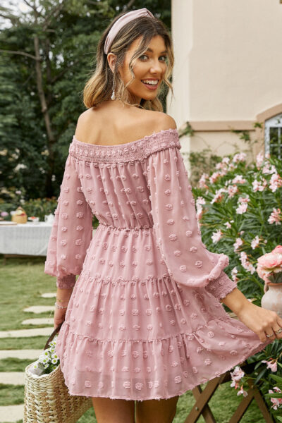 Pink cottagecore dress noble 5