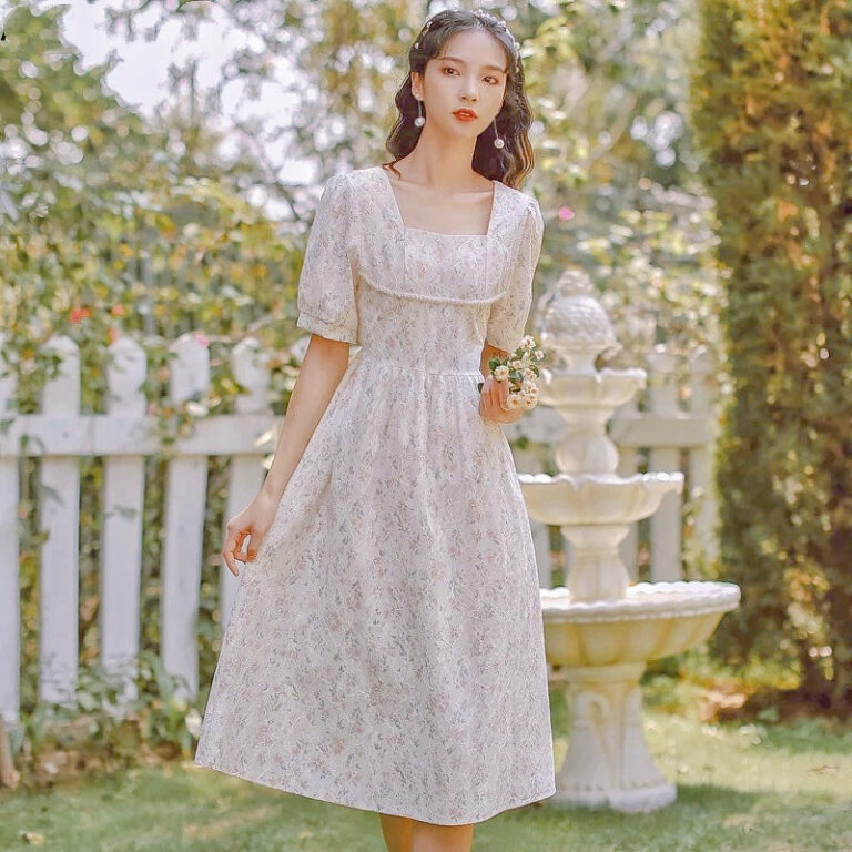 Floral Lace Cottagecore Dress | Cottagecore Dress