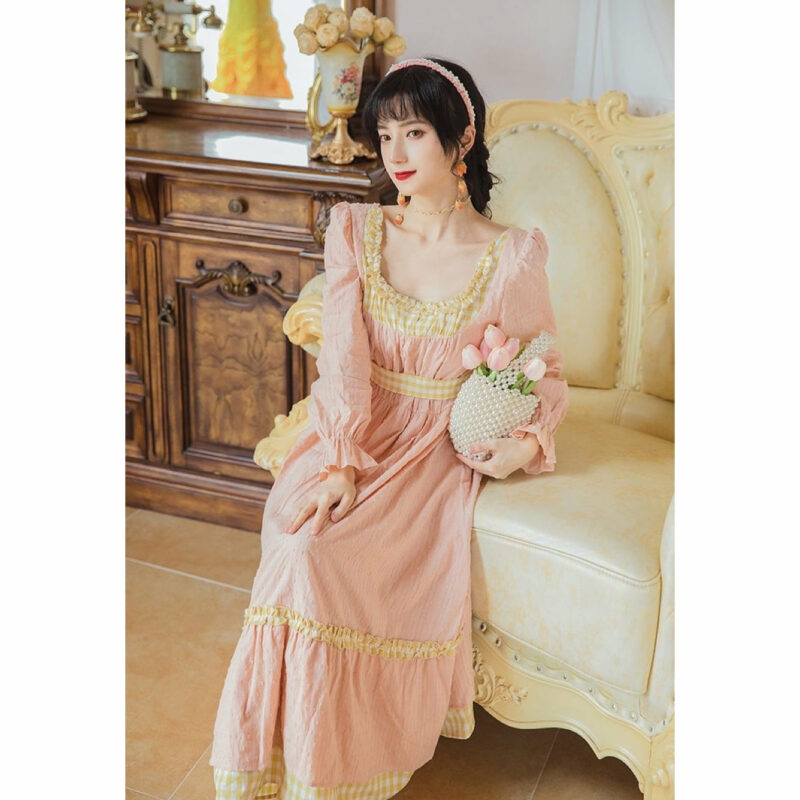 Pastel Soft Girl Vintage Cottagecore Dress