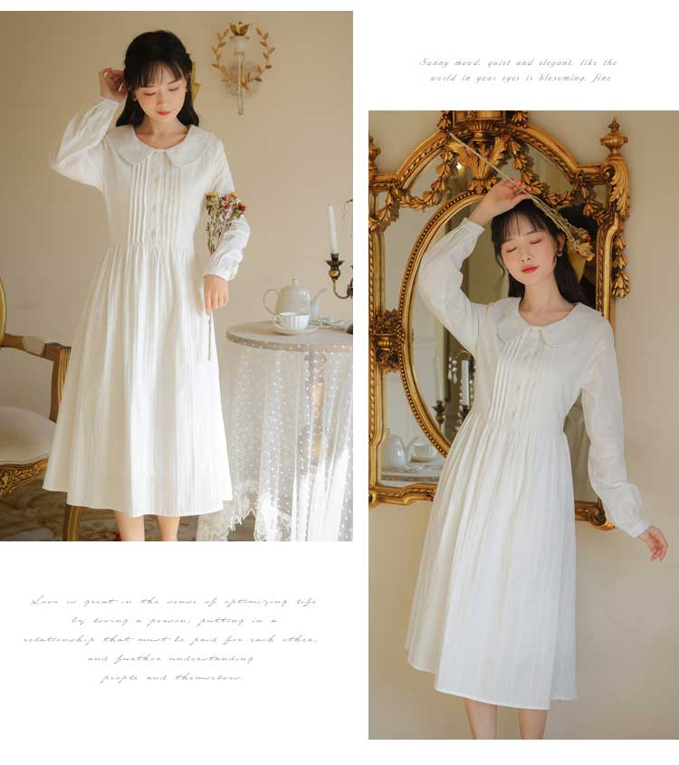 Light Academia Vintage Cottage Dress
