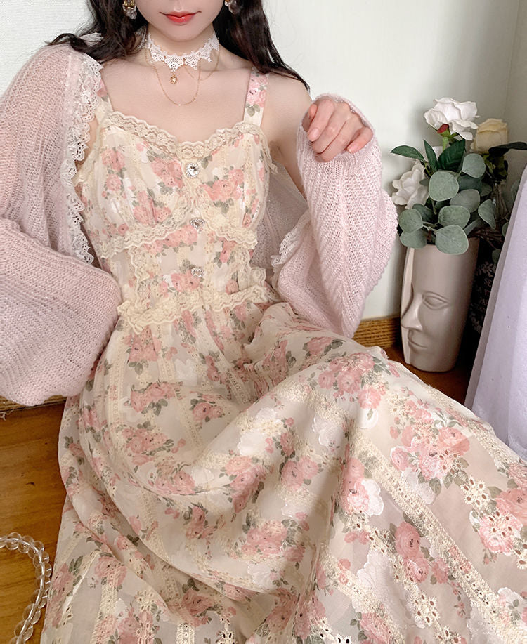 Floral Shabby Chic Cottagecore Dress