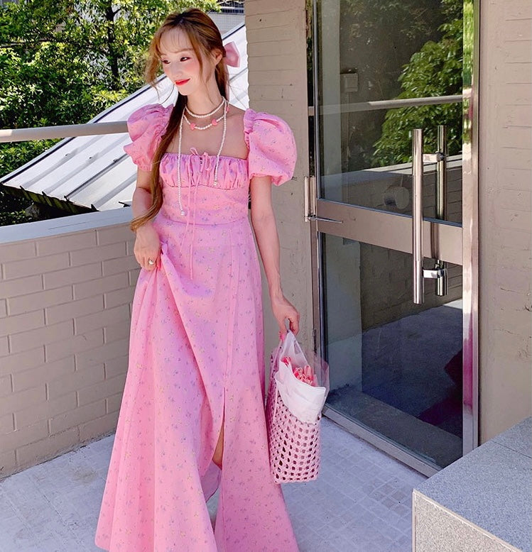 Pink Shabby Chic Cottagecore Dress