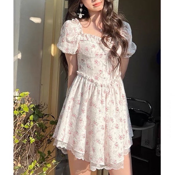 Spring Floral Shabby Chic Cottagecore Dress
