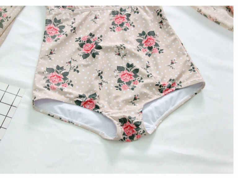Smocked Swimsuit - Cottage Floral Blue main image 0